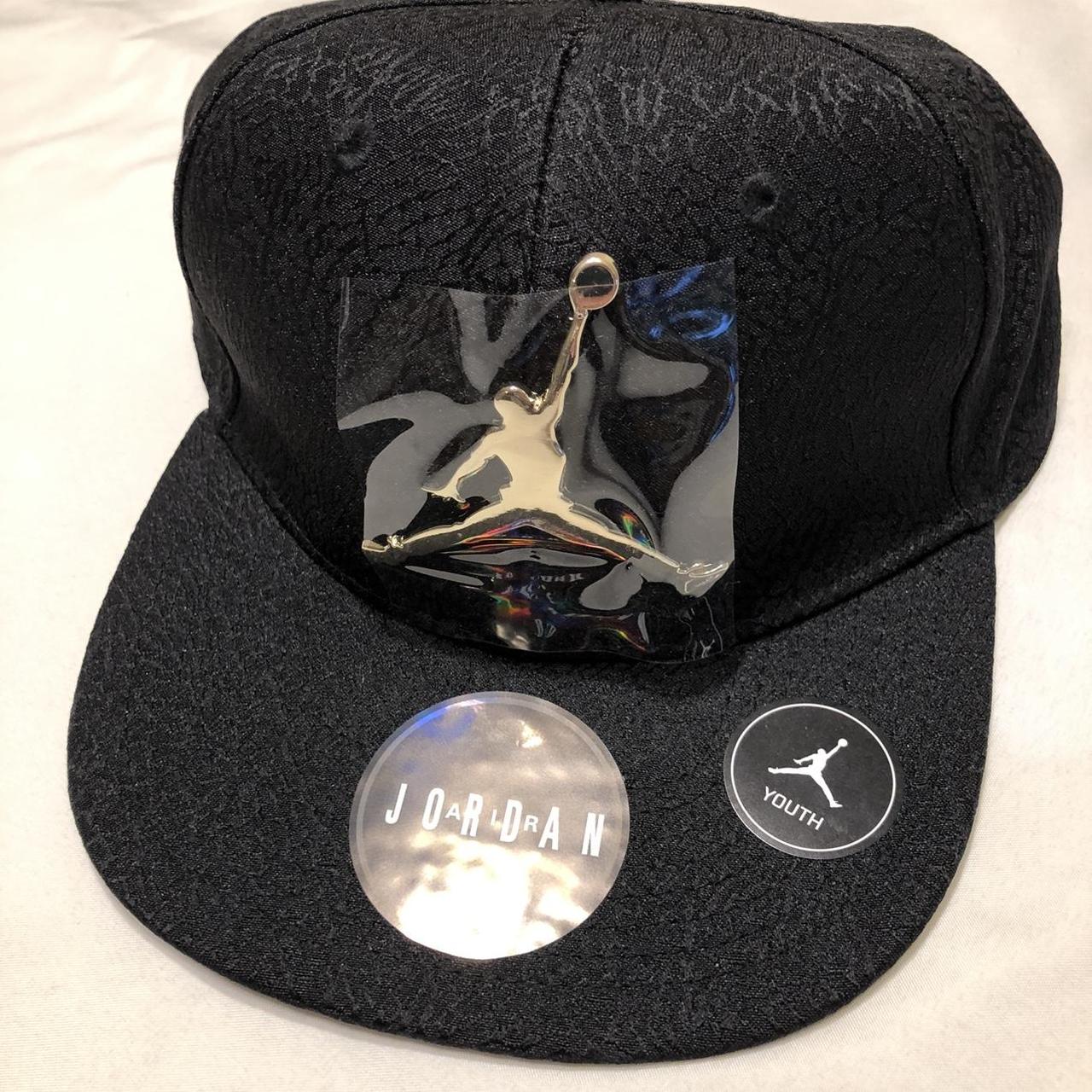 NIKE AIR JORDAN Youth Hat Cap Black with Gold