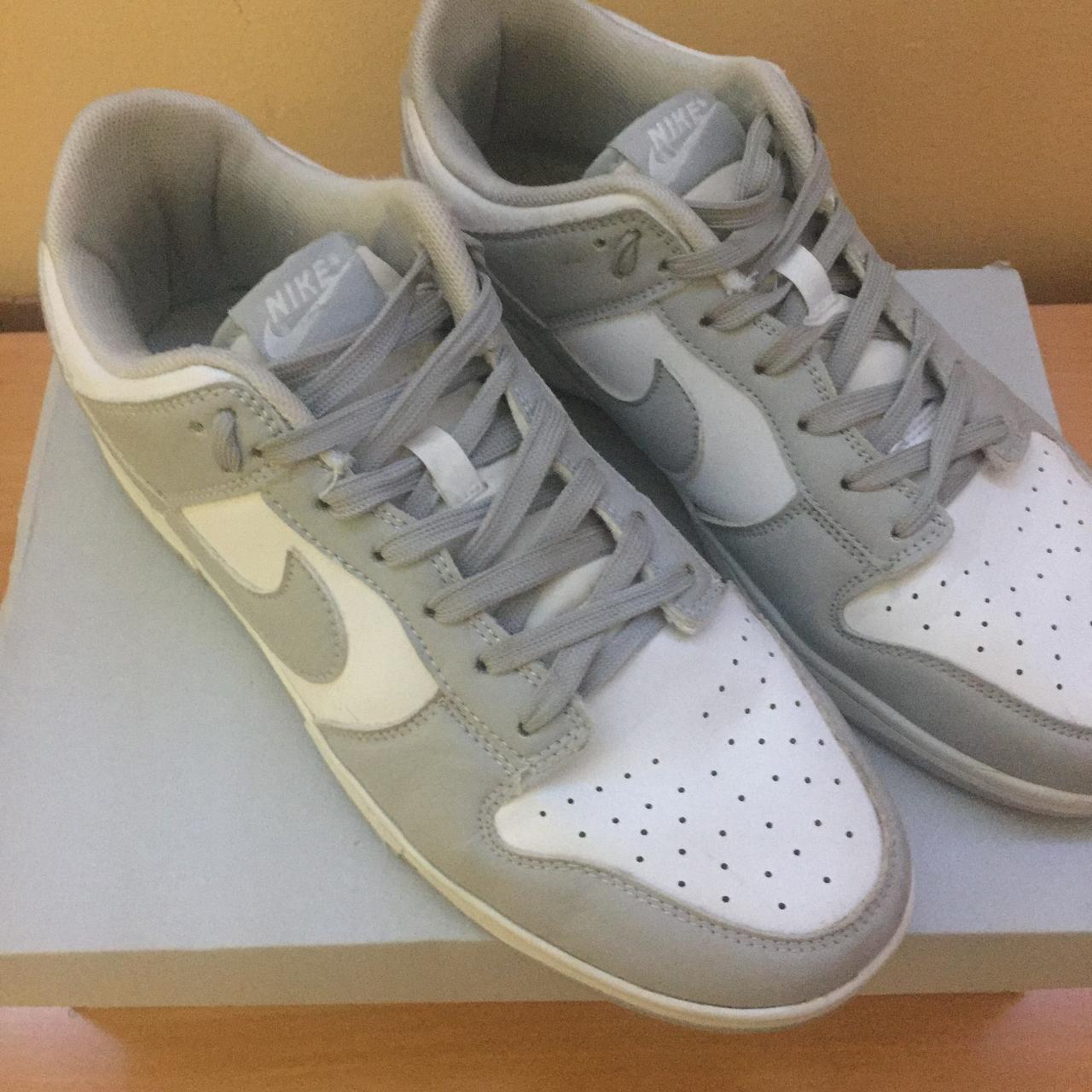 Nike dunk low retro grey fog Size 9 Good condition-... - Depop