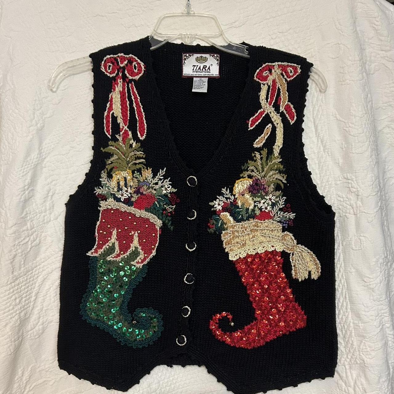 Tiara International Christmas vest. Size medium.... Depop