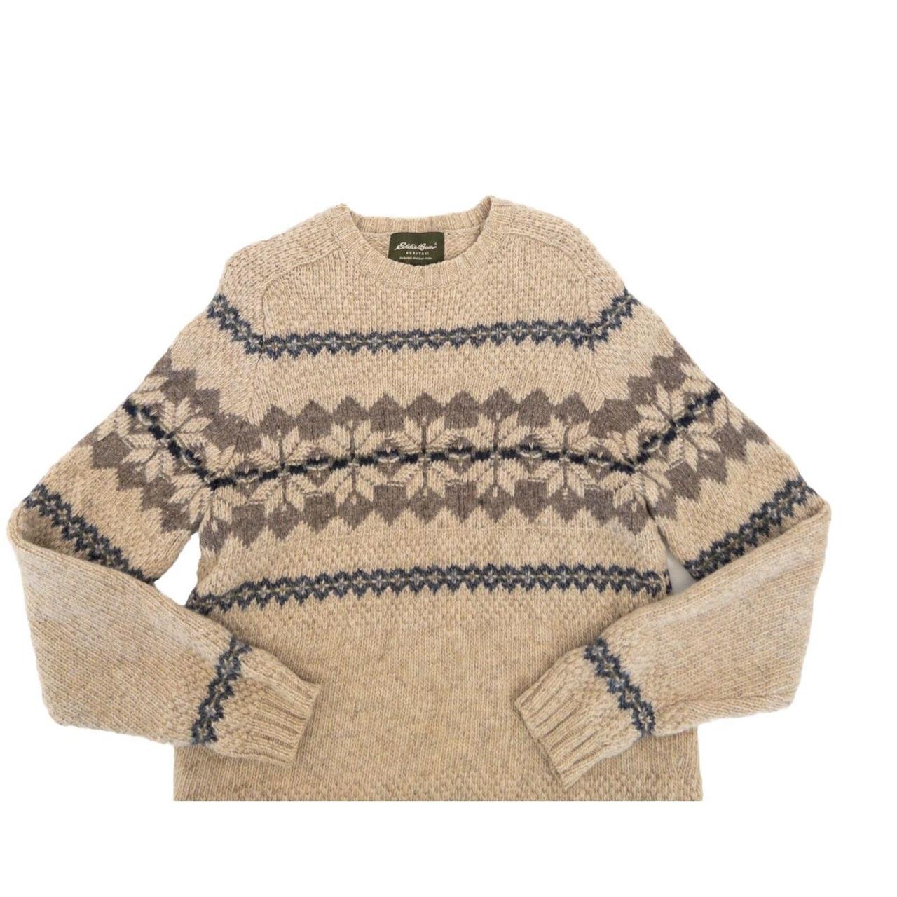 Vintage 1990’s Eddie Bauer Heritage Knit Crewneck... - Depop