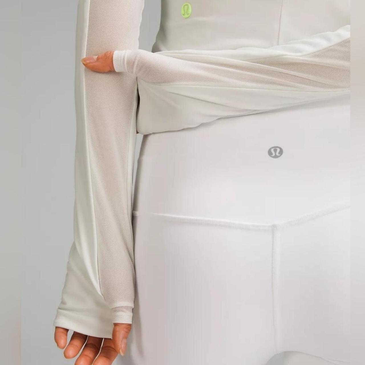 【2plan】Solin cut ribbed long sleeve tee Women's Off-White Pima Cotton Long Sleeve T-Shirt