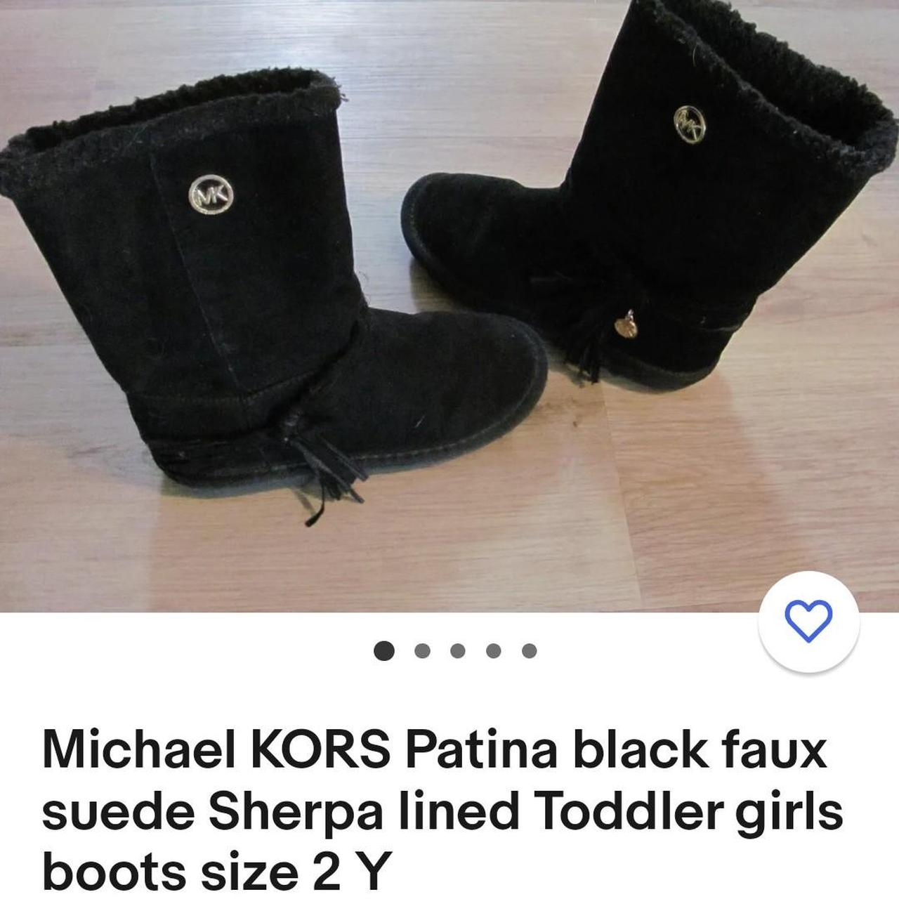 Michael Kors size 2Y suede black winter boots EUC