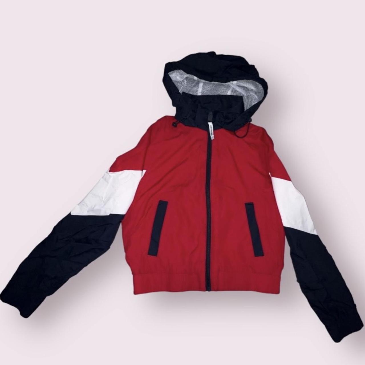 Hollister red clearance and black windbreaker