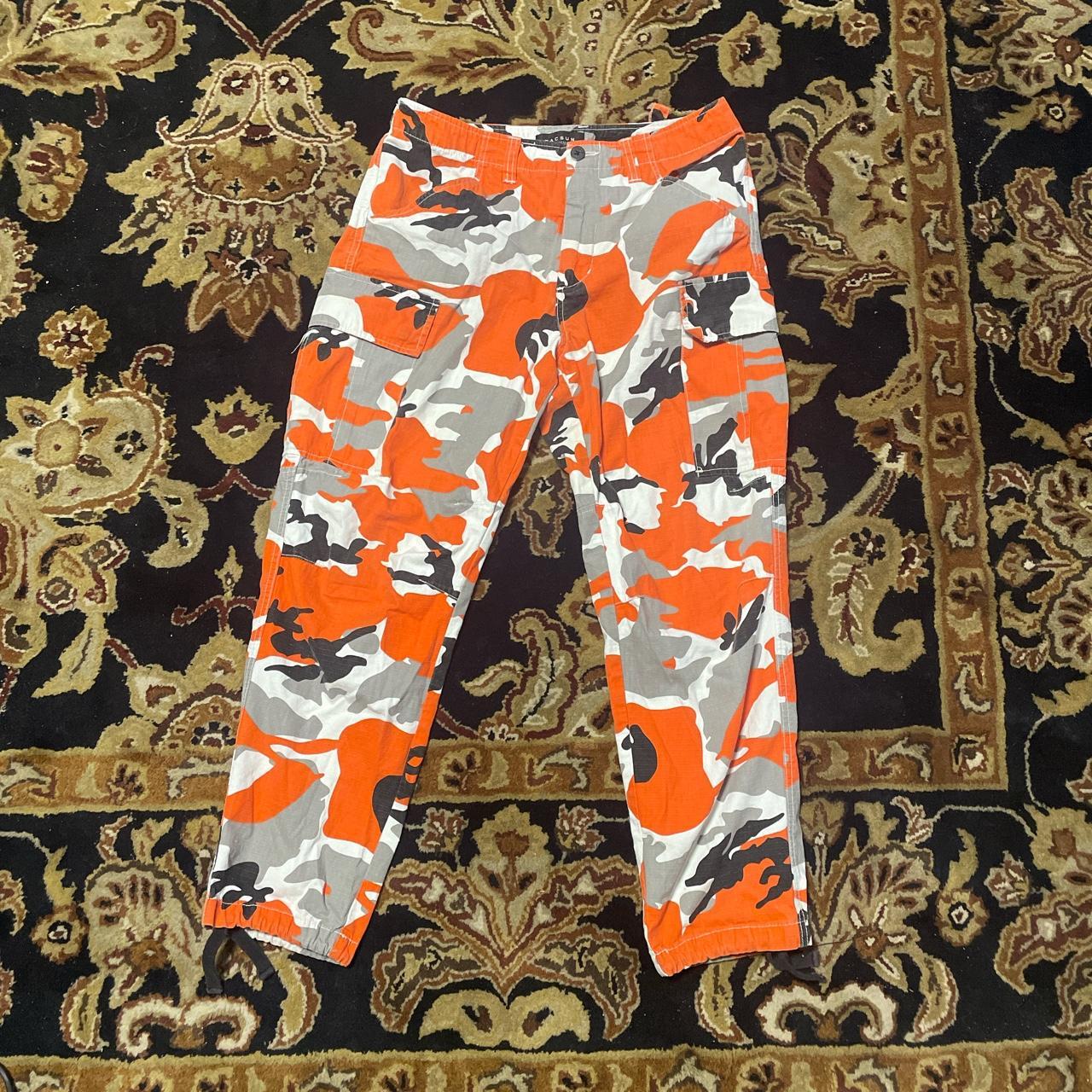 Pacsun orange camo cargo pants Depop
