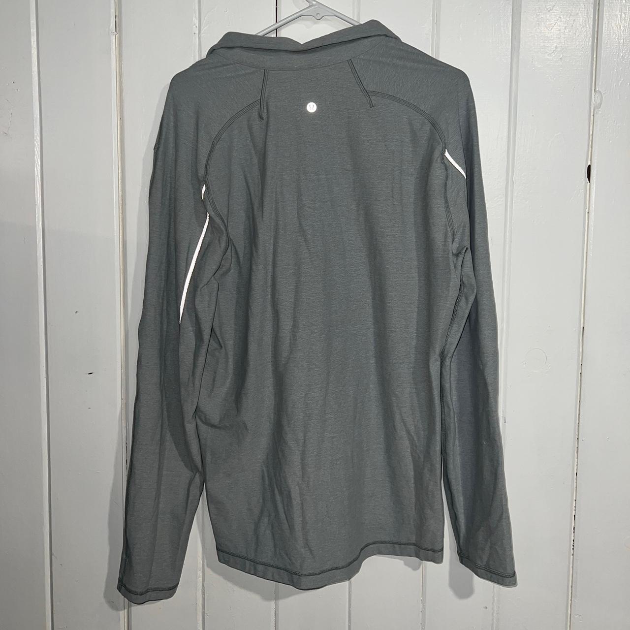 Lululemon Mens Gray Popover Quarter Zip Shirt Size M - Depop