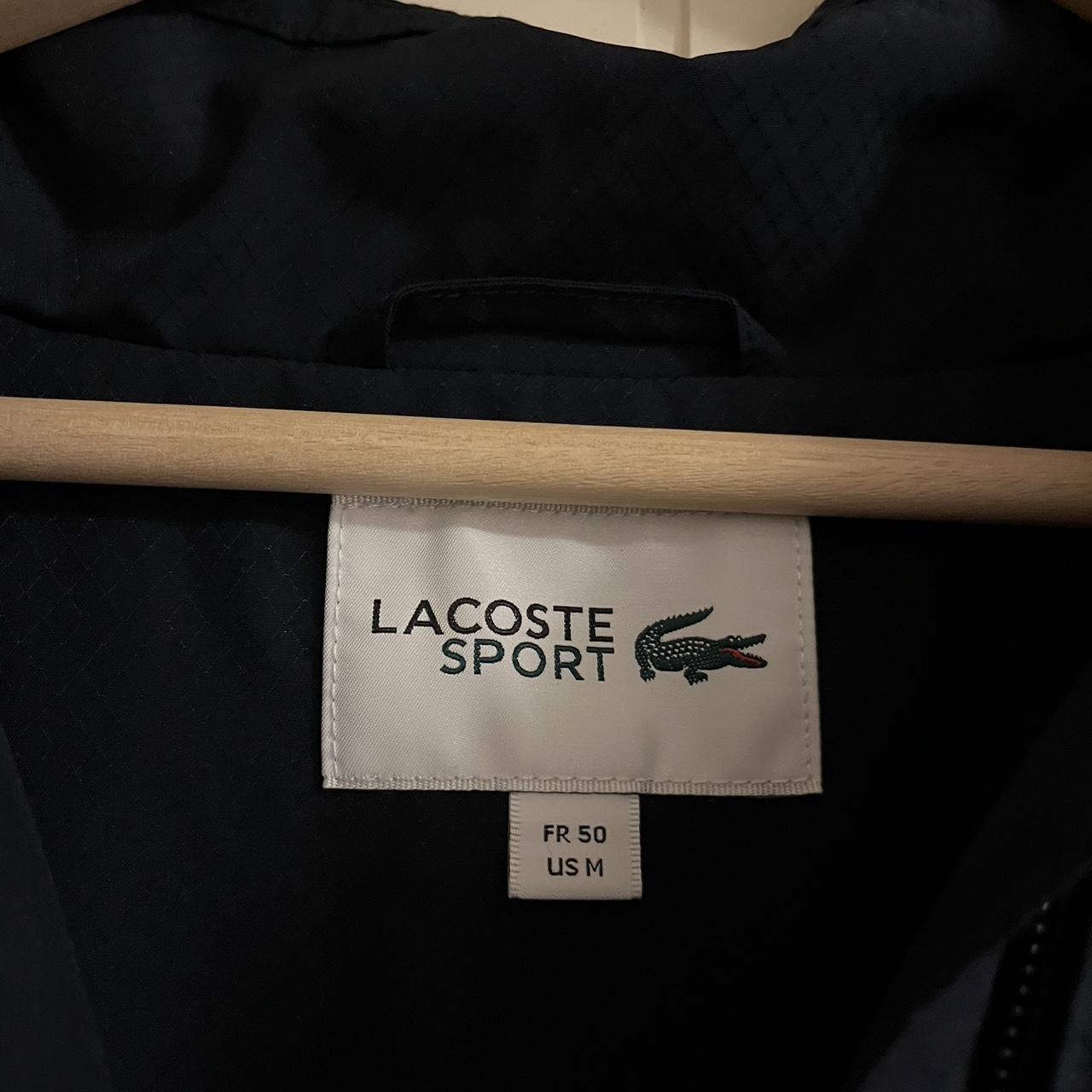 Medium Lacoste sport navy quarter zip track jacket... - Depop