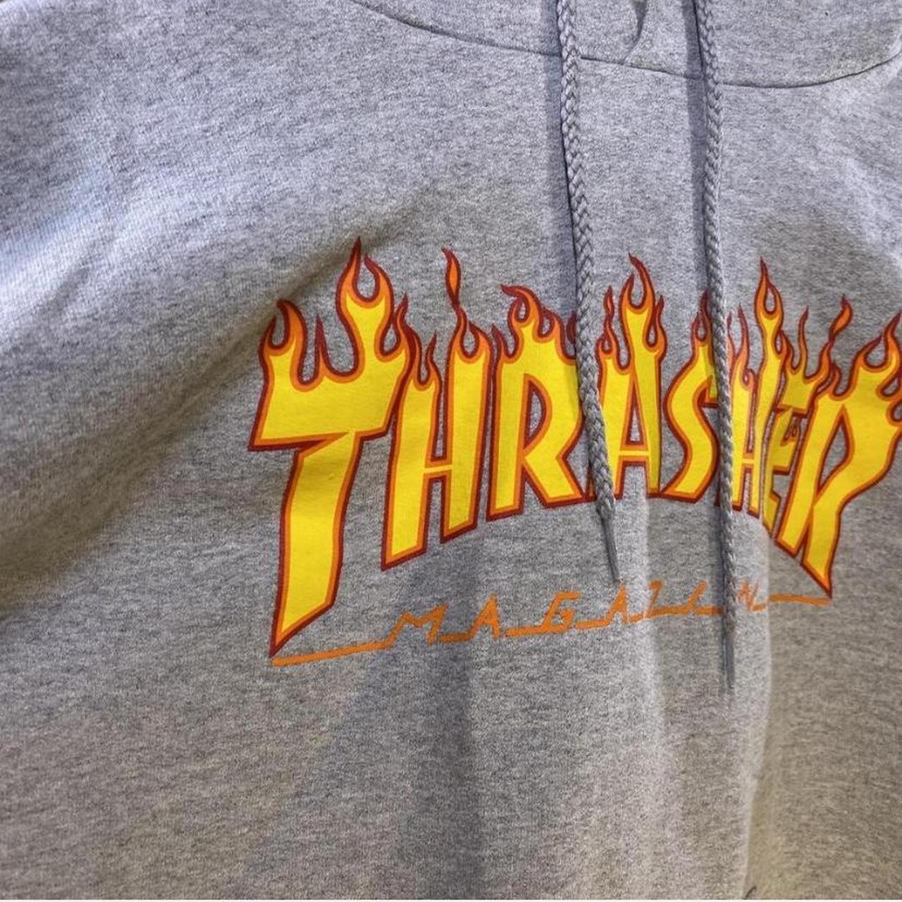 Orange thrasher hoodie best sale