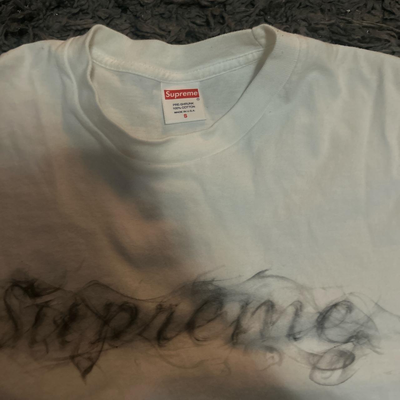 Supreme smoke tee white size small | Depop