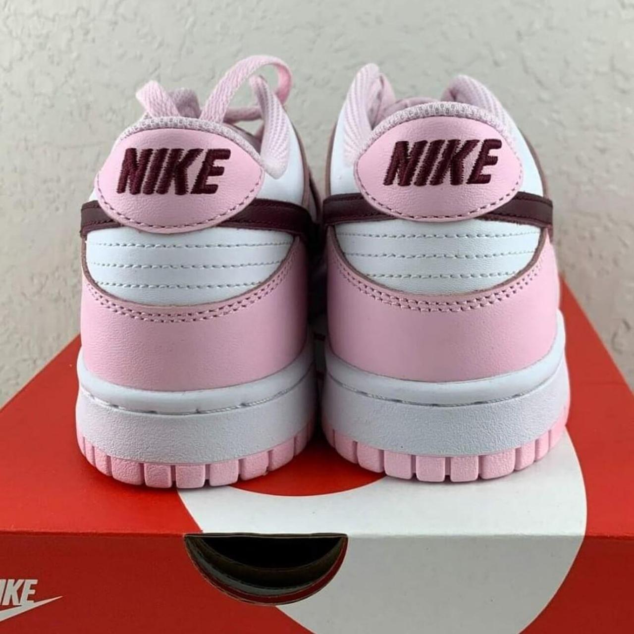 dunk low pink foam red white