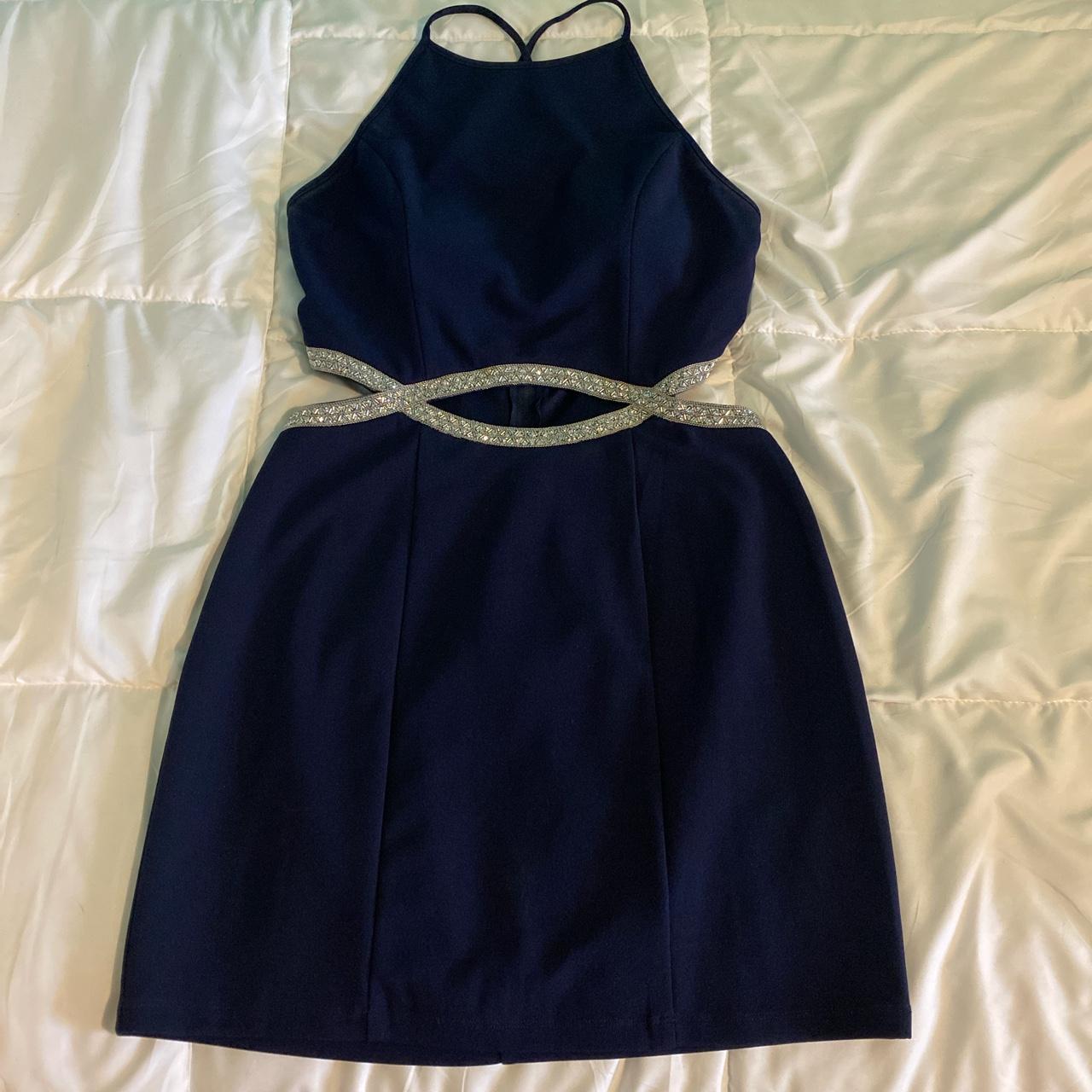 Navy blue dress at hot sale dillards