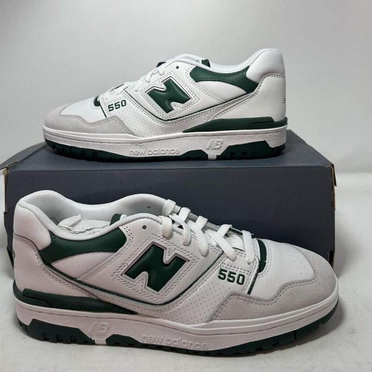 New Balance 550 White Green We ship all orders... - Depop