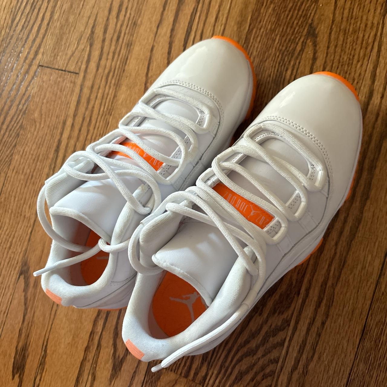 Orange and white on sale 11s