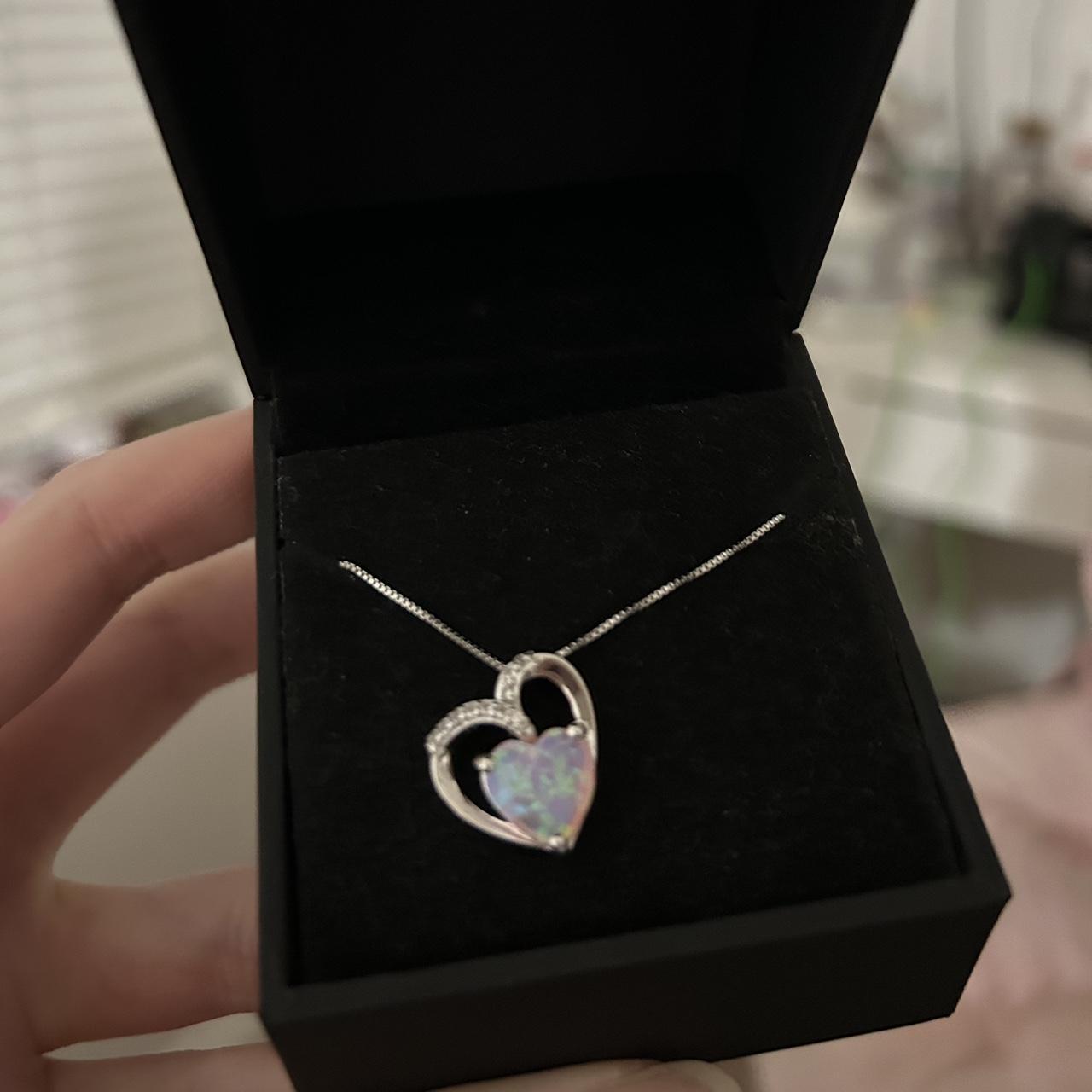 Kay jewelers opal hot sale heart necklace