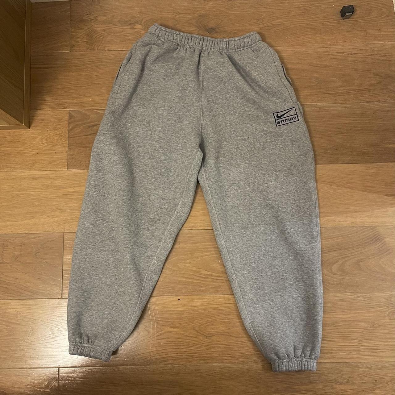 Grey Nike × Stussy Joggers 100% authentic All... - Depop