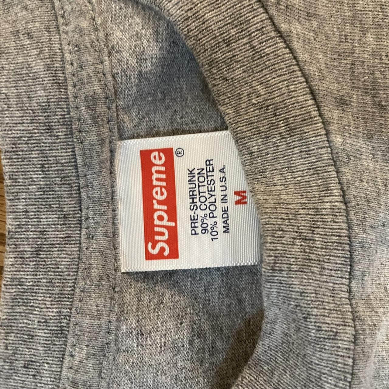 Men’s medium Supreme bite tee heather grey - Depop