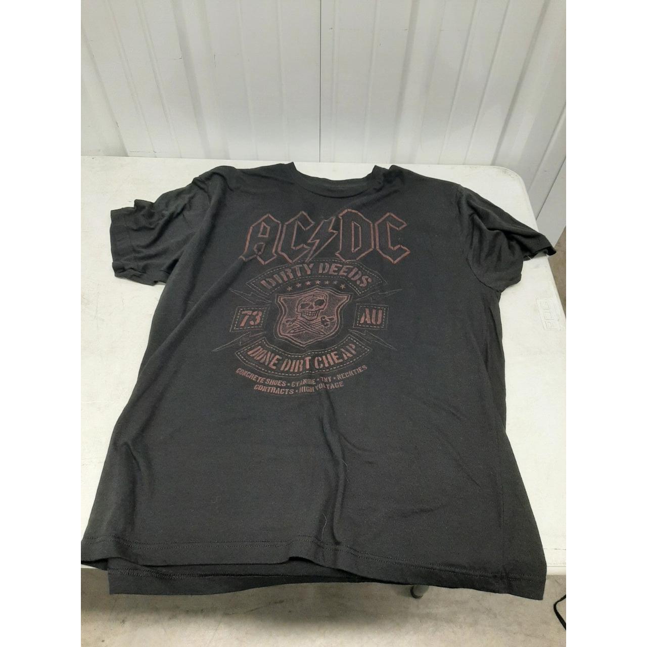AC/DC Liquid Blue T-Shirt Mens XL Short Sleeve Dirty... - Depop