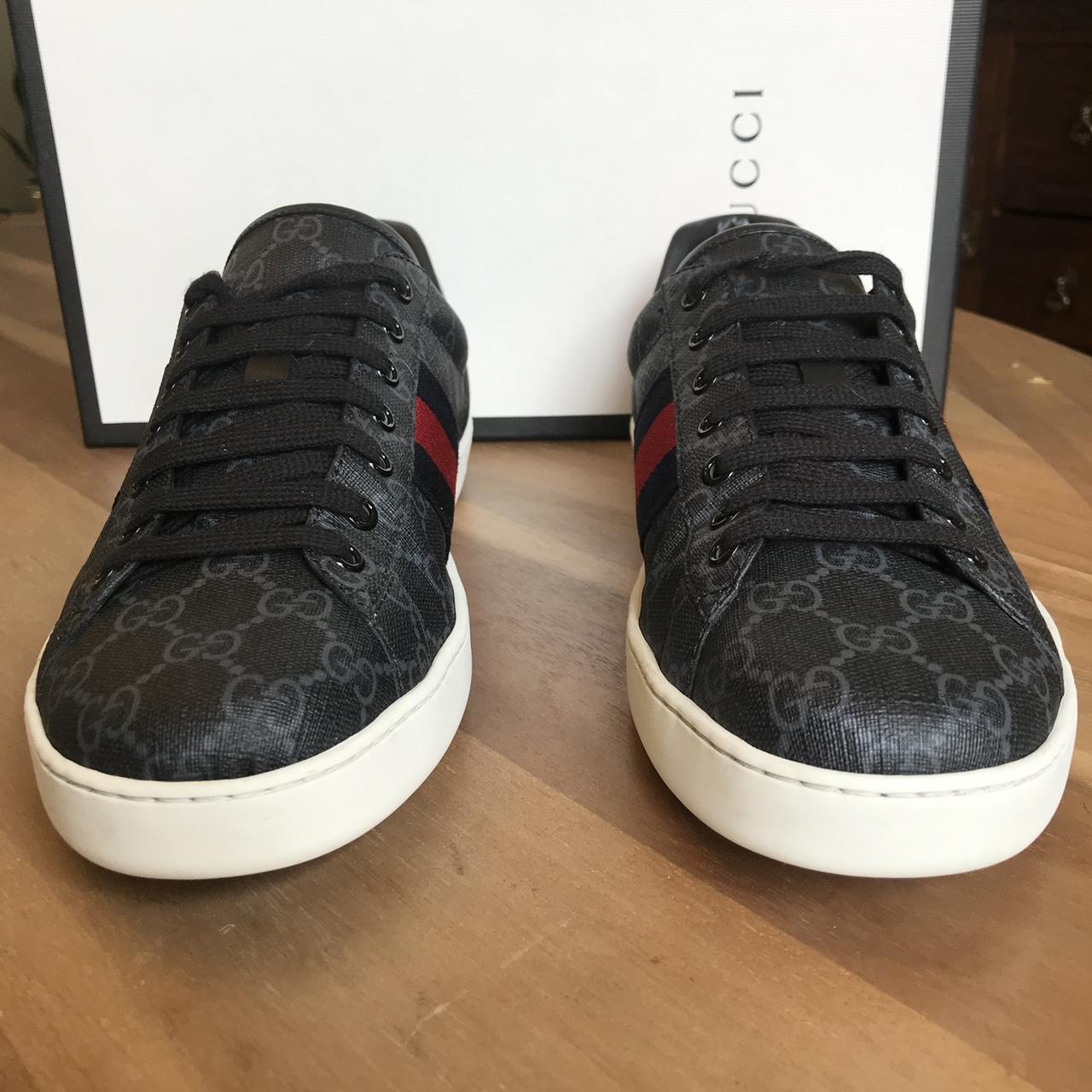 Gucci ace sale gg supreme black