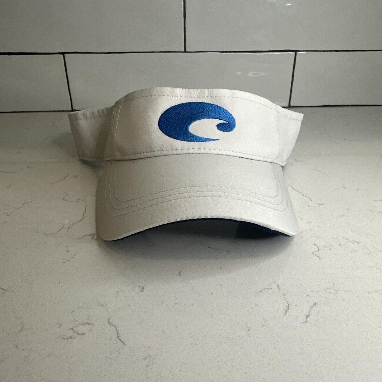 Costa Visor Hat Cap Adjustable White Blue Casual