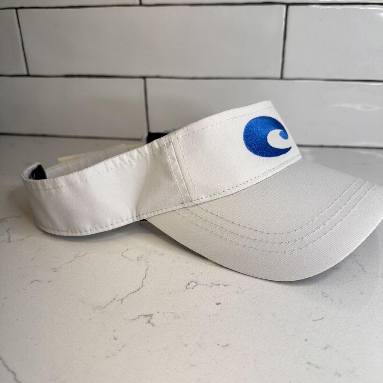 Costa Visor Hat Cap Adjustable White Blue Casual - Depop