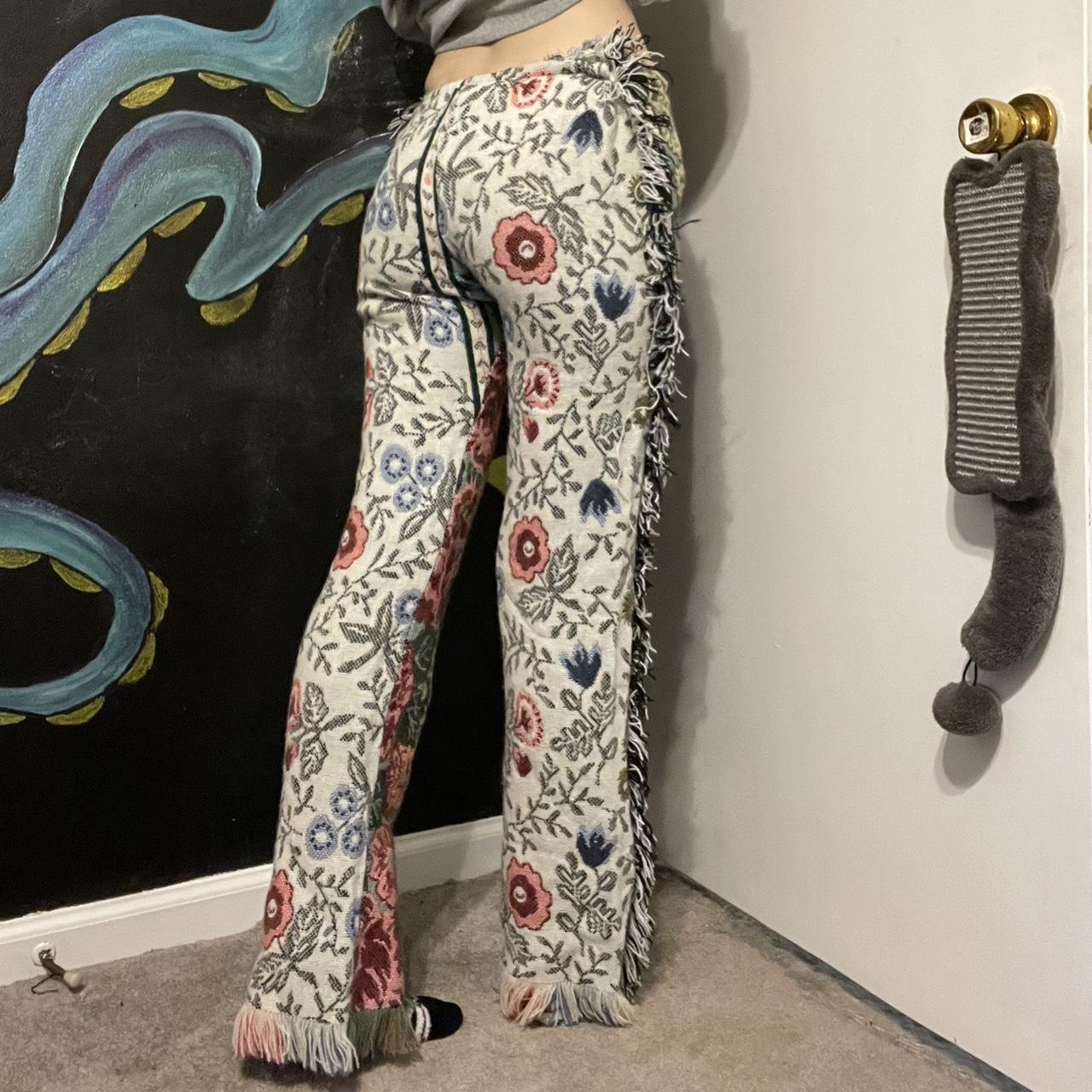 AMAZING HANDMADE (by me) FLORAL BLANKET PANTS... Depop