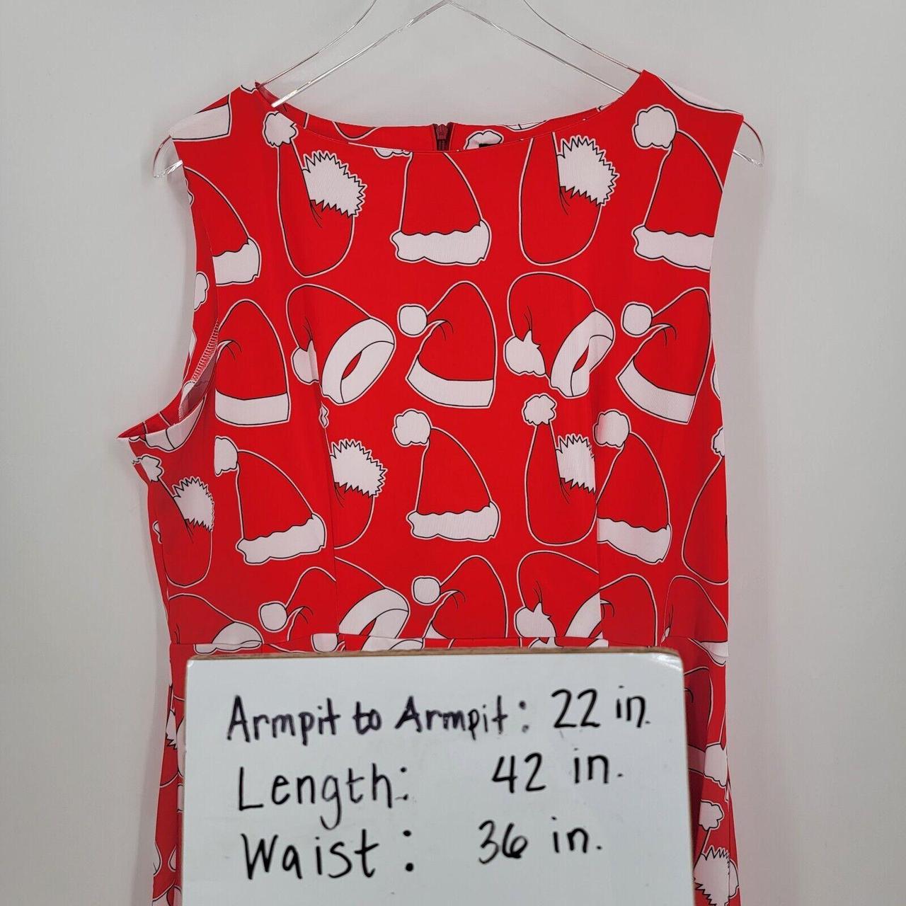 Preloved Women's Dress - Red/White - XXL – Ouges … - image 8