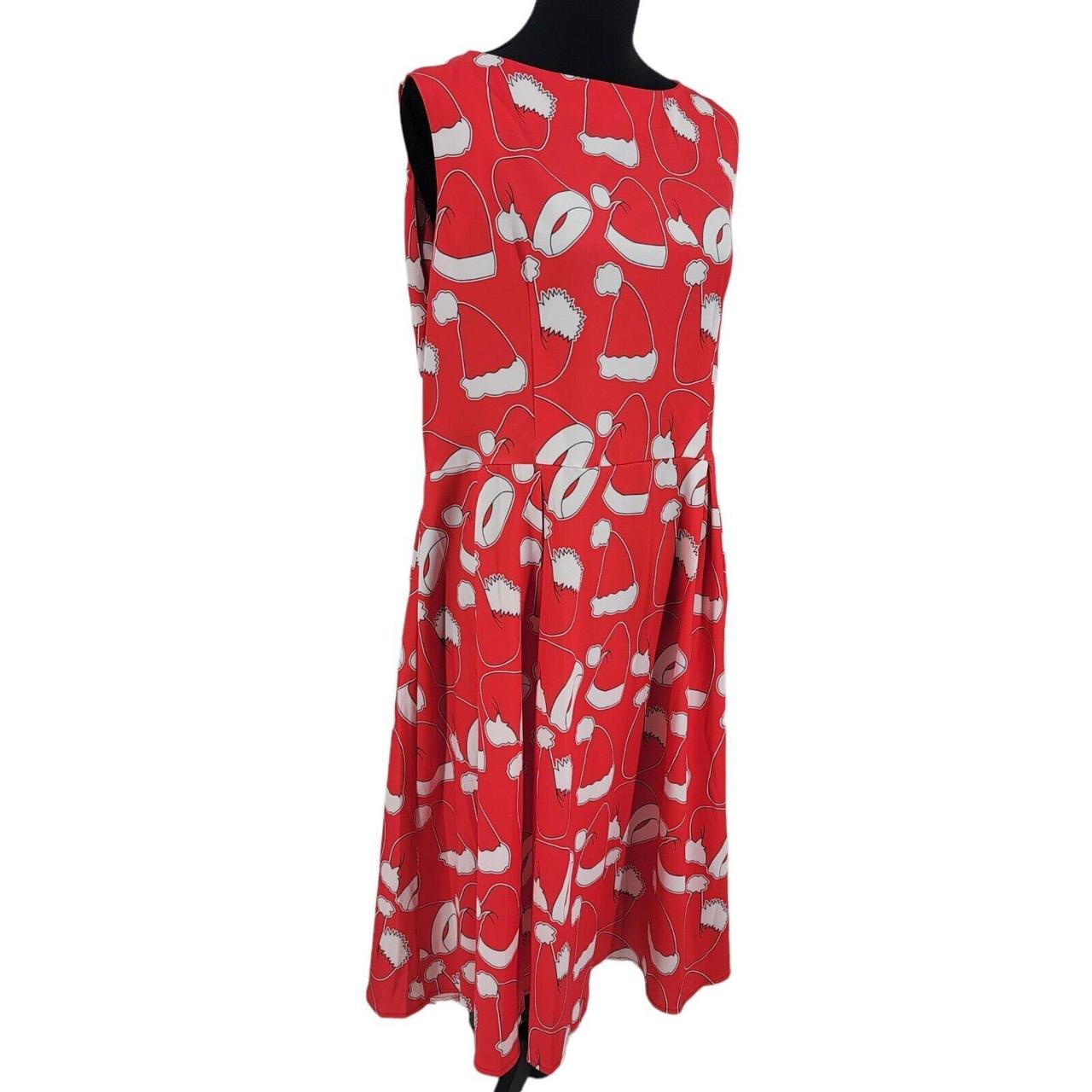 Preloved Women's Dress - Red/White - XXL – Ouges … - image 3