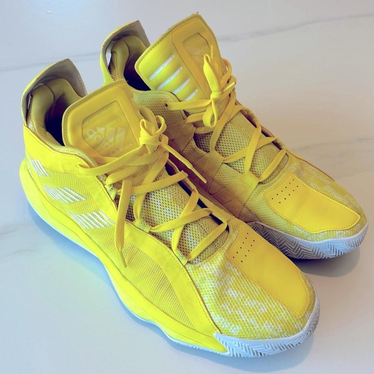 Adidas Dame 6 Shock Yellow Basketball Shoes Size. Depop