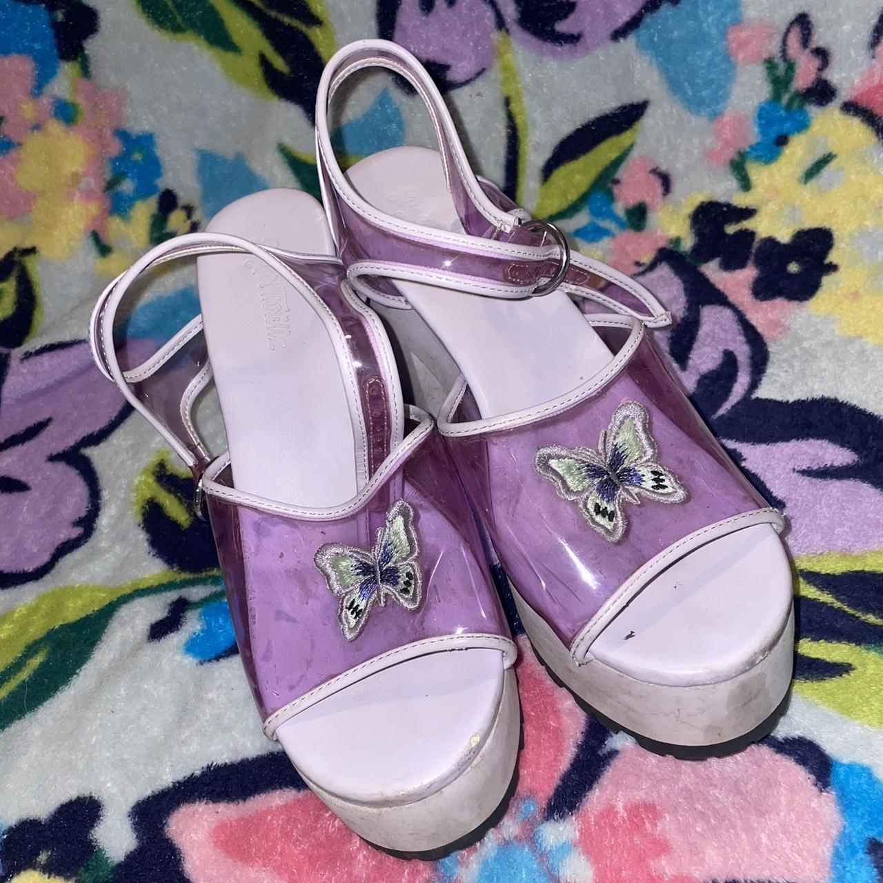 Sugar thrills y2k butterfly platform 2000s inspired... - Depop