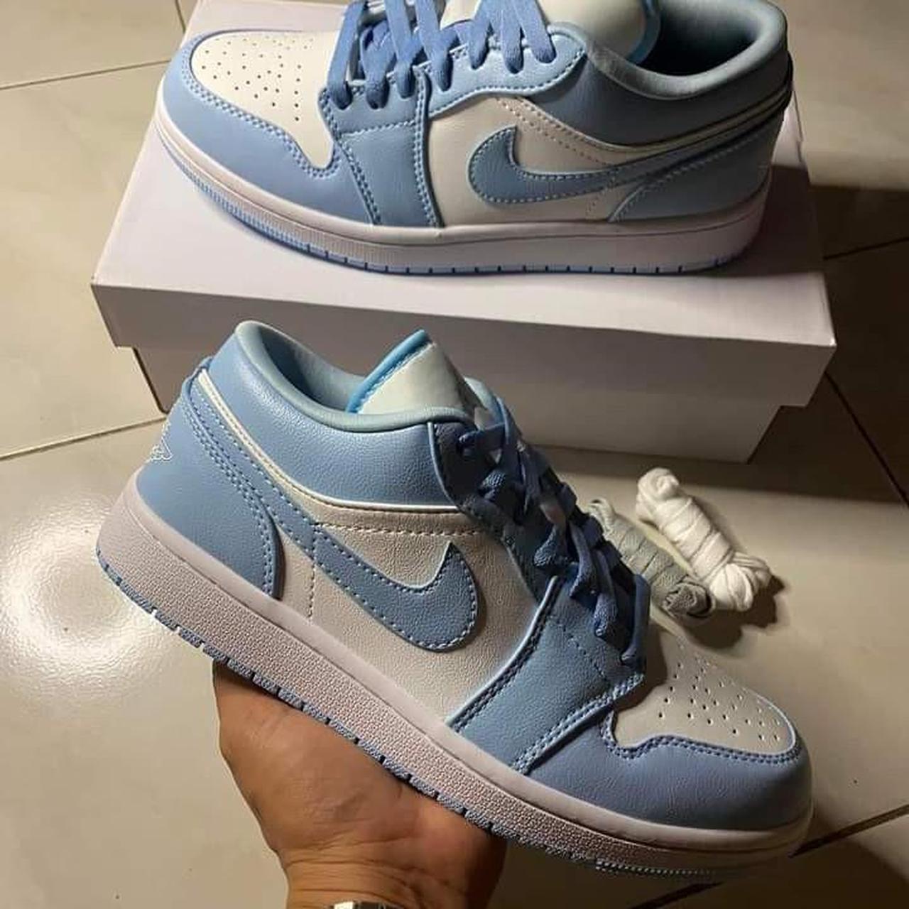 NIKE Air sky blue SIZES: WOMEN US=UK 6 = 3.5 6.5 =... - Depop