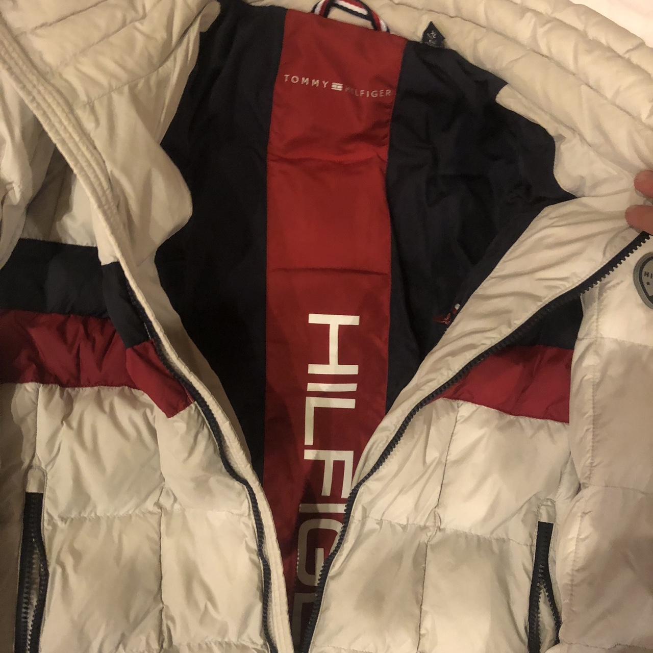 Men’s Vintage Retro Tommy Hilfiger Puffer Jacket... - Depop