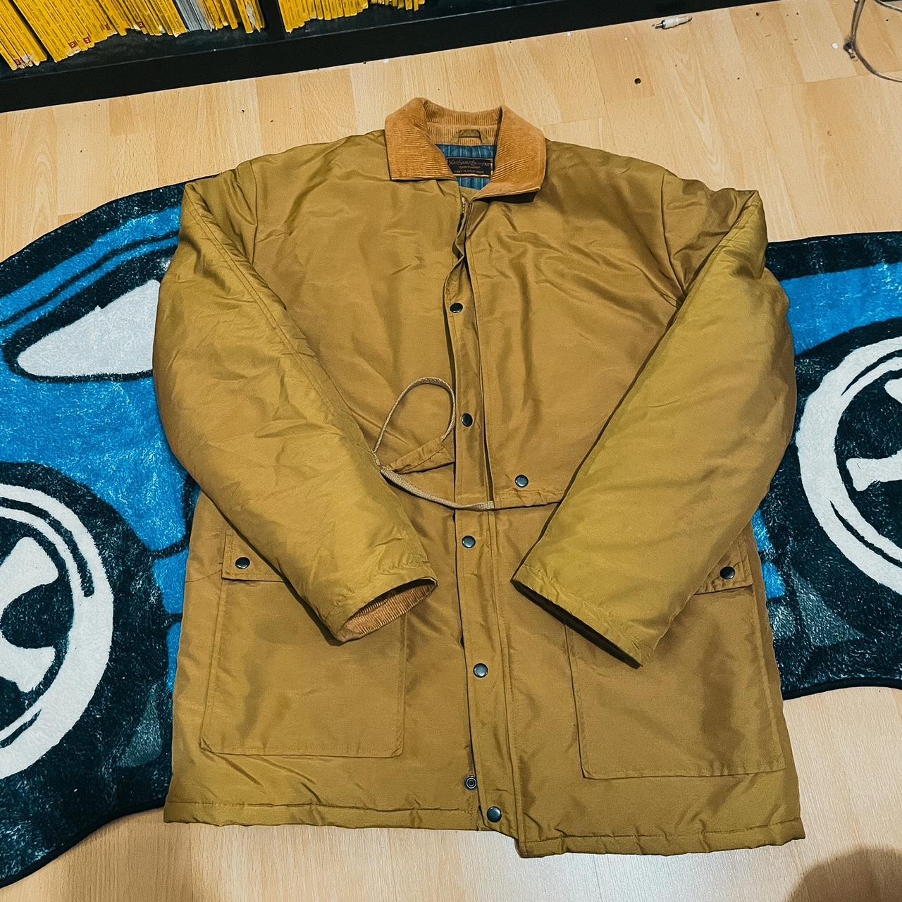 Vintage YSL workwear style nylon jacket - corduroy... - Depop