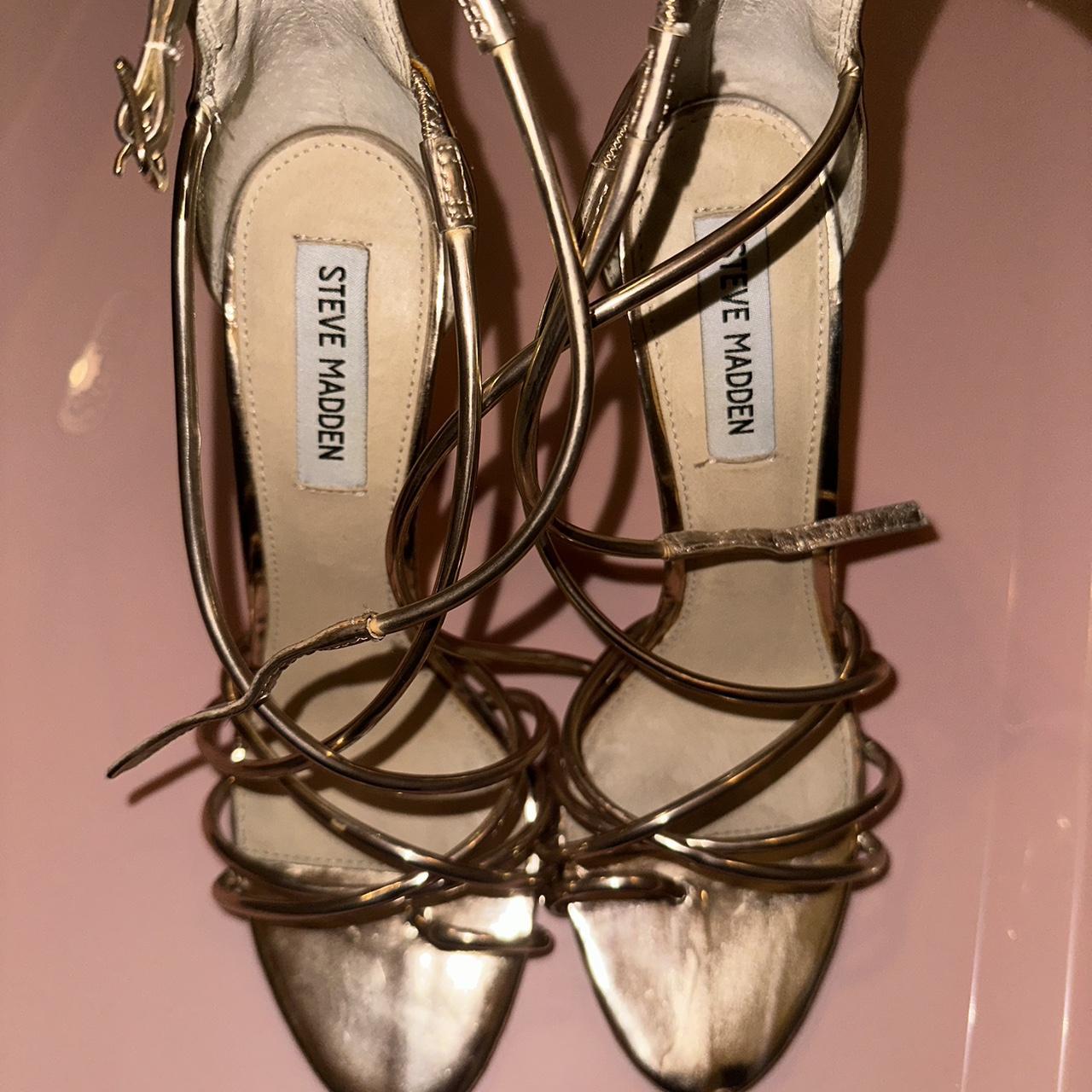 Gold strappy heels steve madden best sale