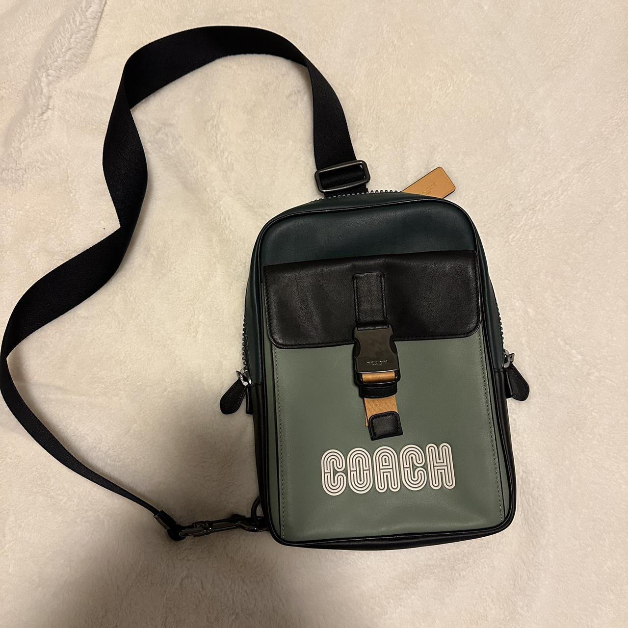 LEATHER COACH WESTPACK BAG, WORN ONCE MINT... Depop