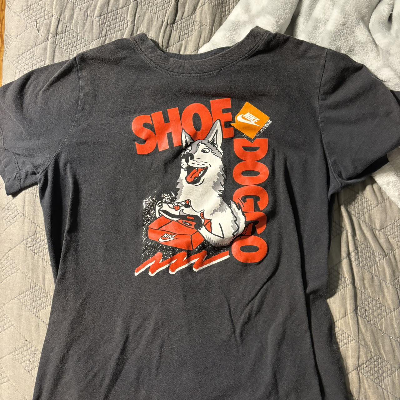 Nike Tshirt shoe dog graphic. Worn a bit small Depop