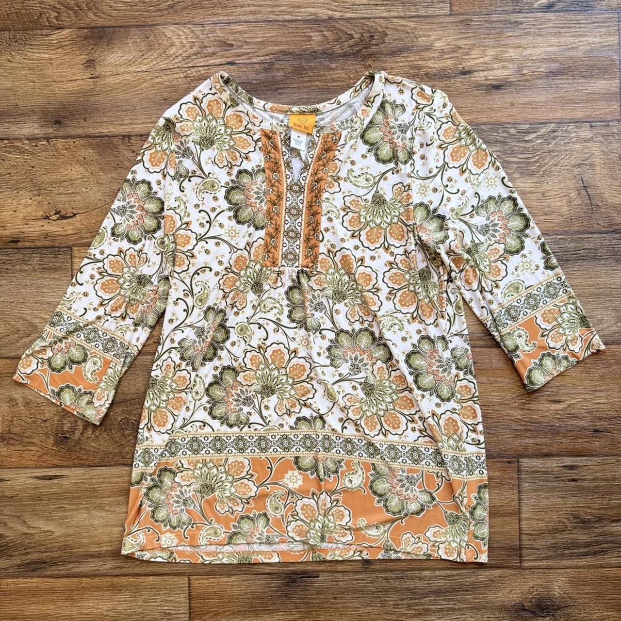 Ruby Rd. Women's Blouse - Multi/Cream - M – Ruby … - image 1