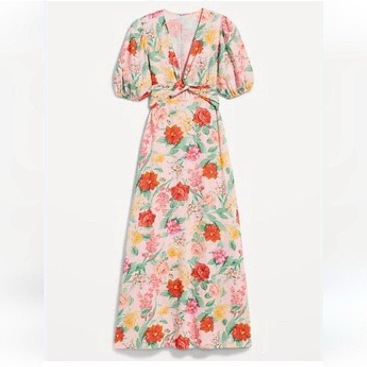 Old Navy Women's A-line Dress - Pink/Green - XL – Old Navy Fit & Flare Twist Front …