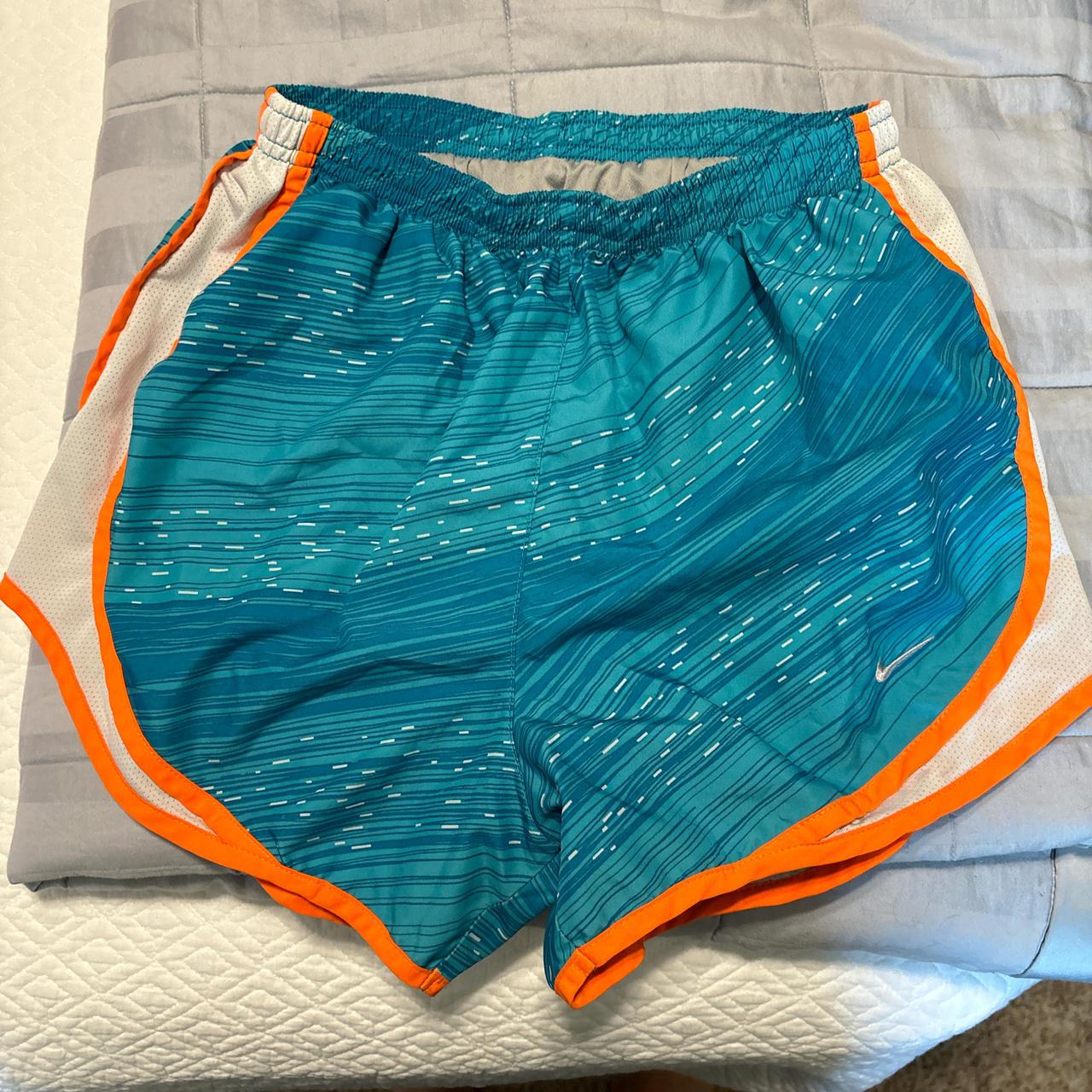 blue and orange nike shorts womens