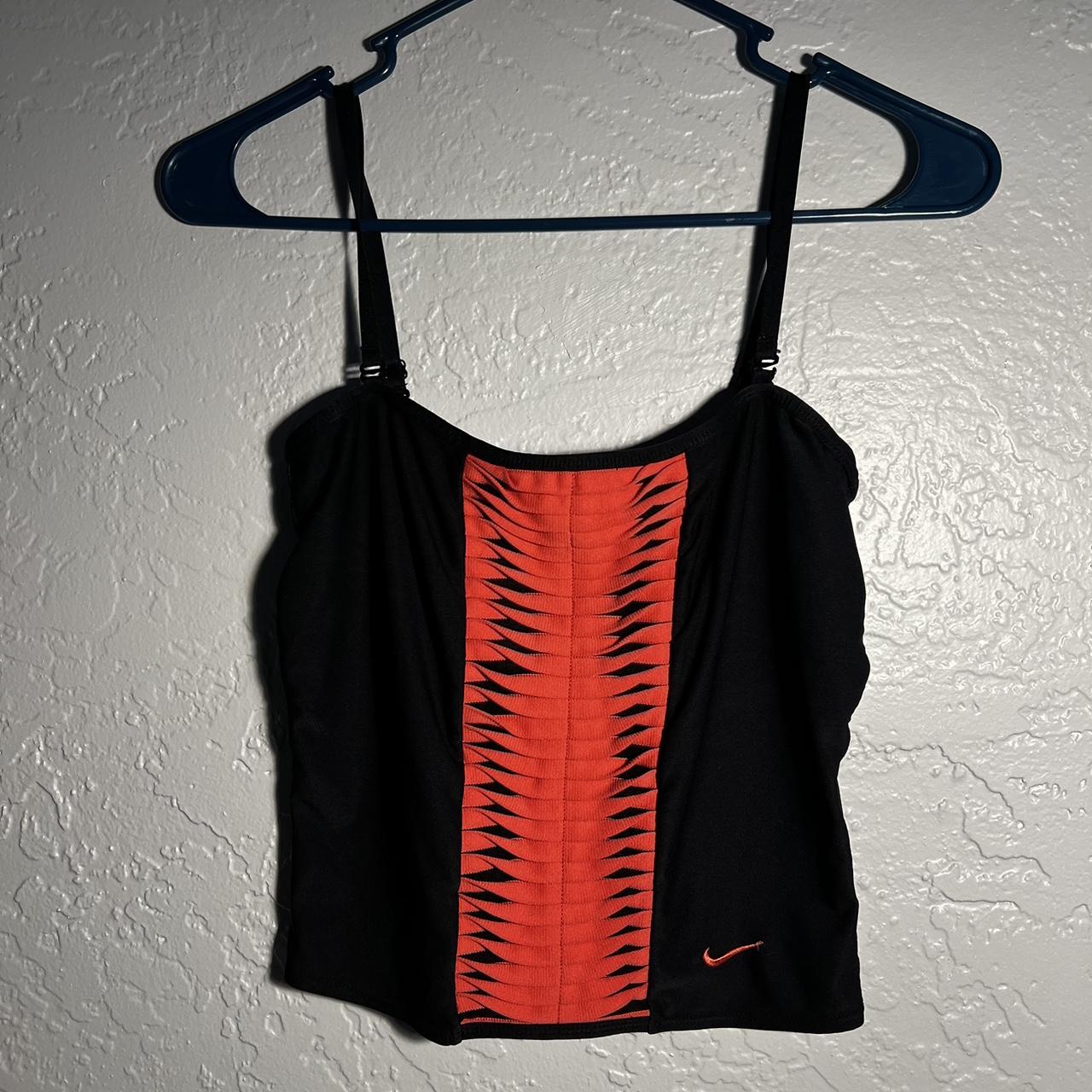 Y2k Nike corset style tank with removable - Depop