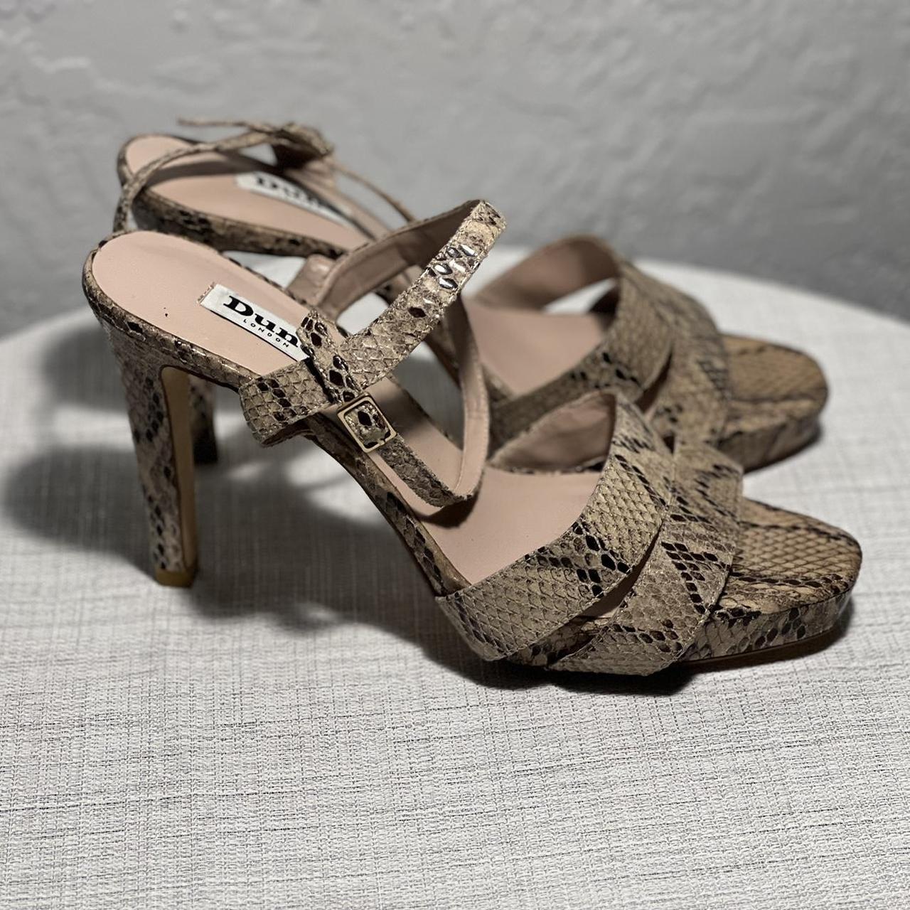 Dune on sale snakeskin heels