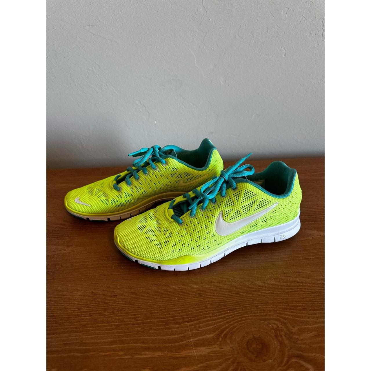 Nike Neon Yellow Green Free 5.0 Tr Fit 3 Running. Depop