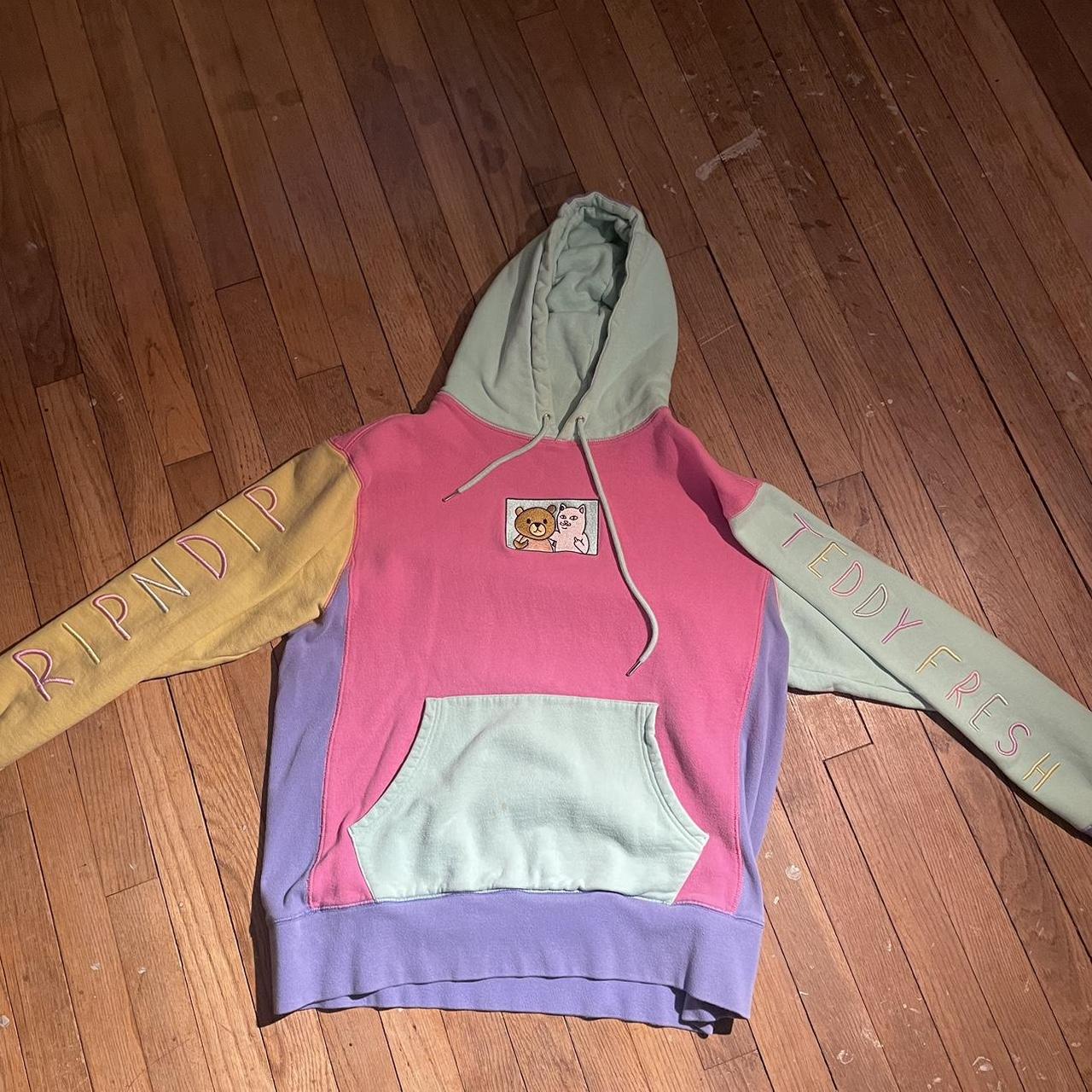 Teddy Fresh X RipNDip Color Block Hoodie Large