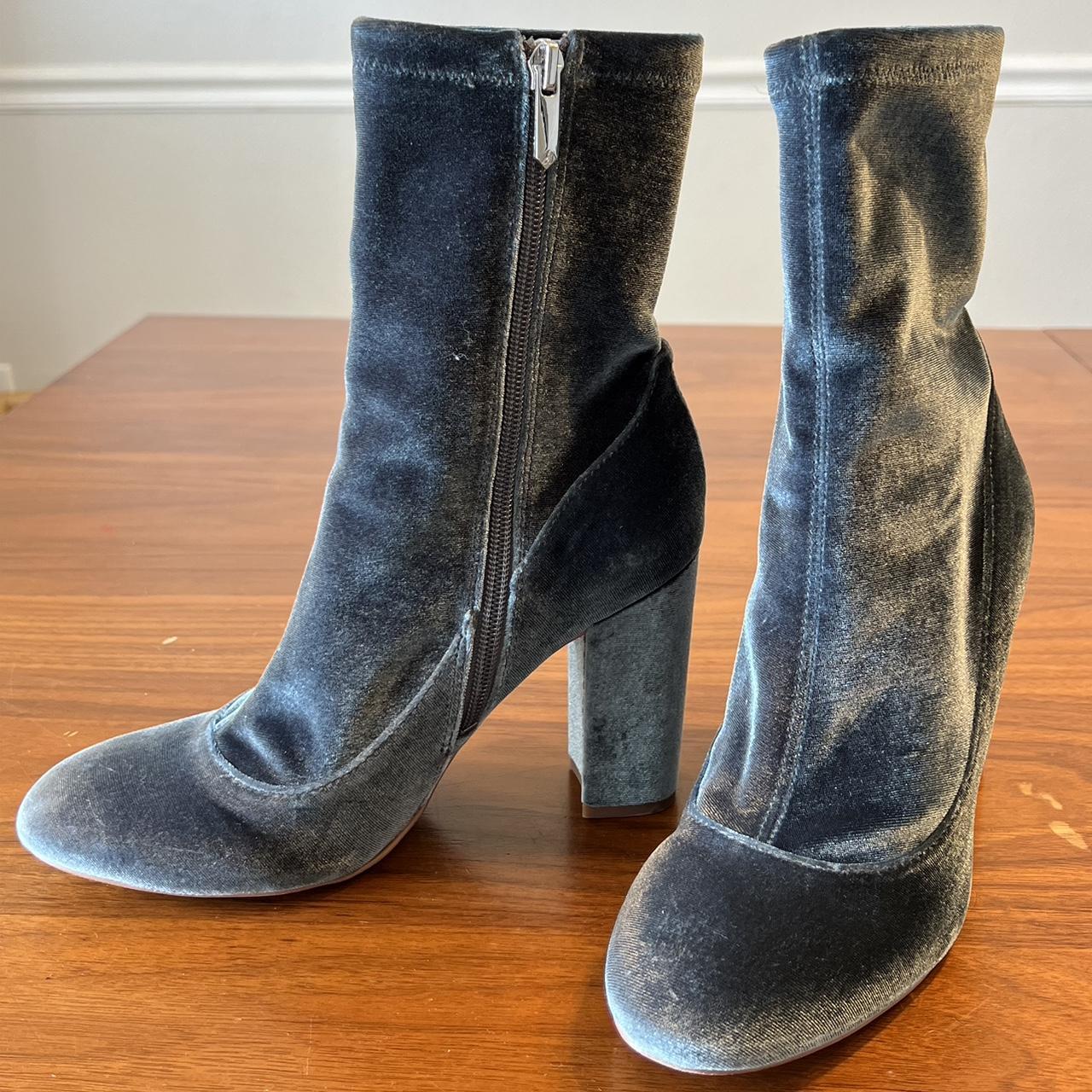 Sam edelman clearance blue velvet booties