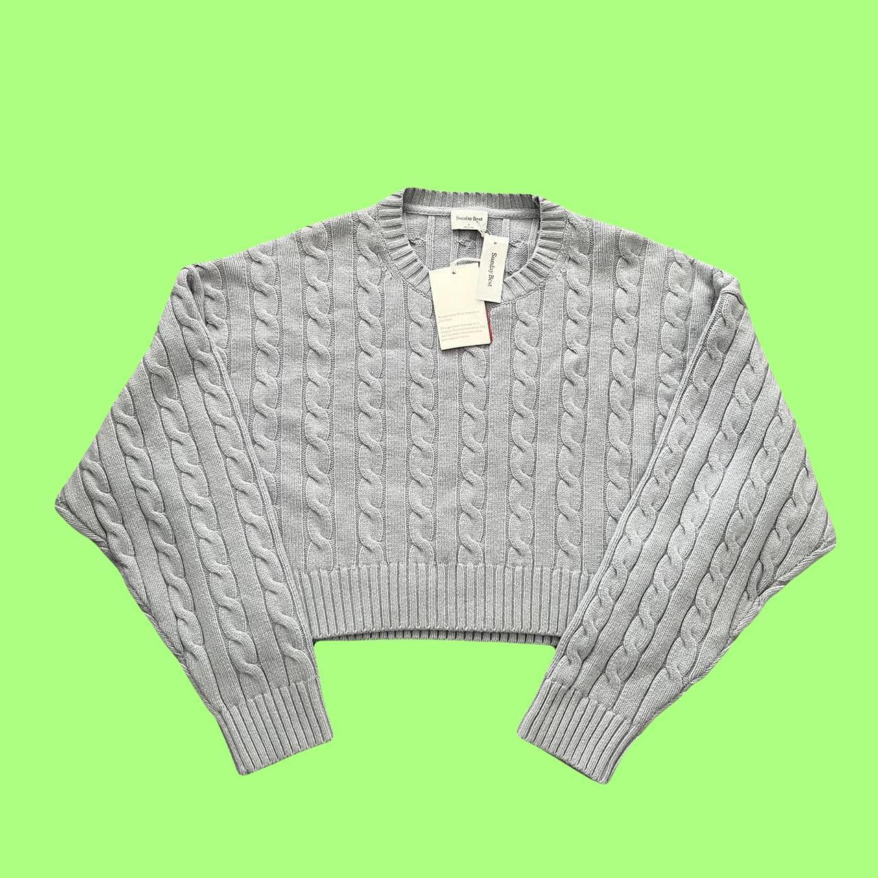 BRAND NEW SUNDAY BEST CABLE KNOT BABY BLUE JUMPER... Depop