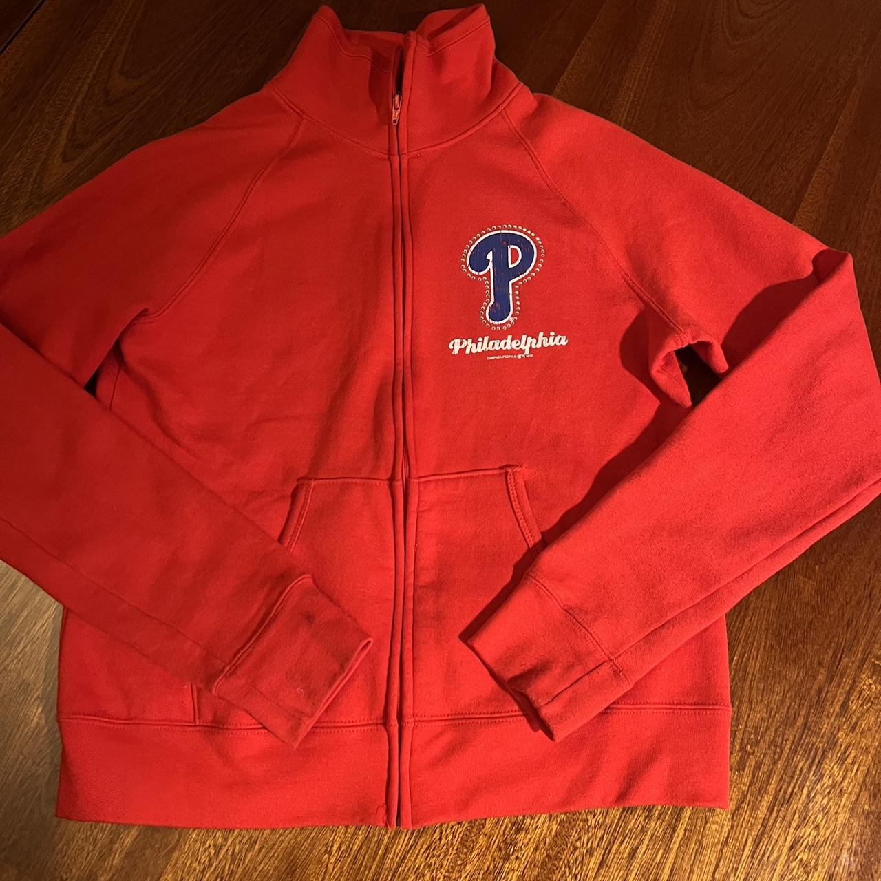 phillies rhinestone zipup - Depop