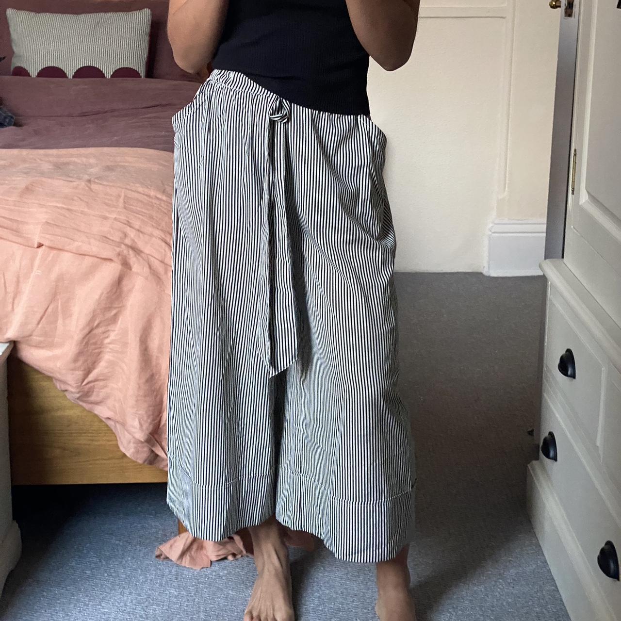 Striped Pajama Pyjama Style Trousers Zara ZW COLLECTION STRIPED