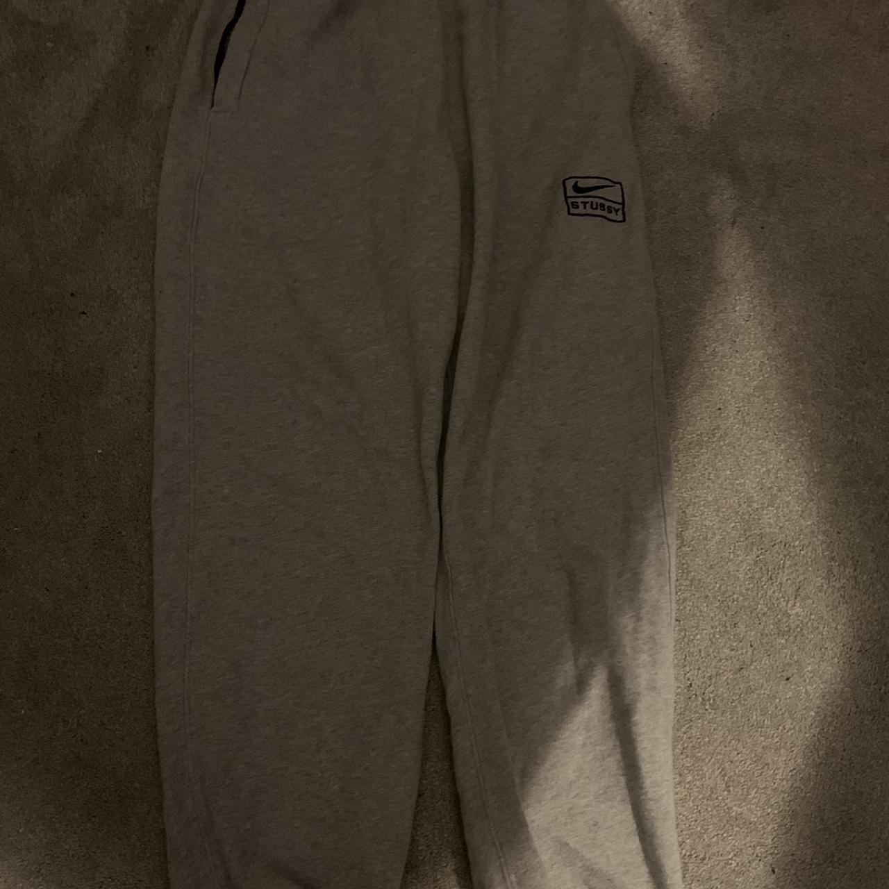 grey stussy x nike joggers mint condition Depop