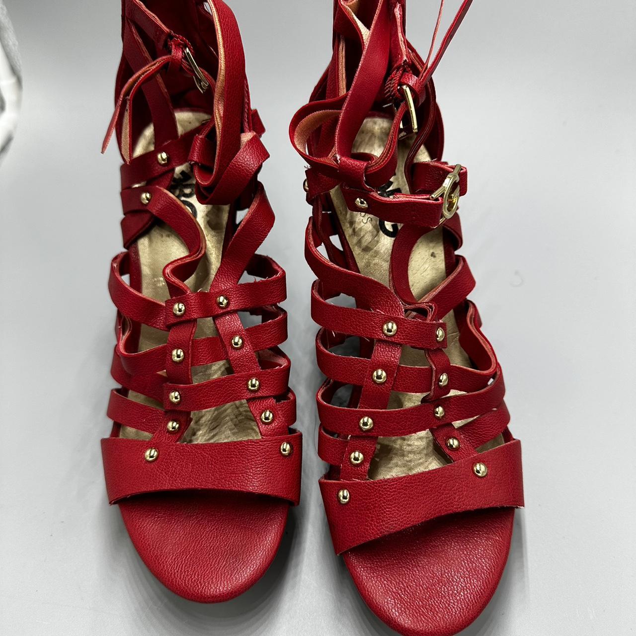 Guess red wedges hotsell