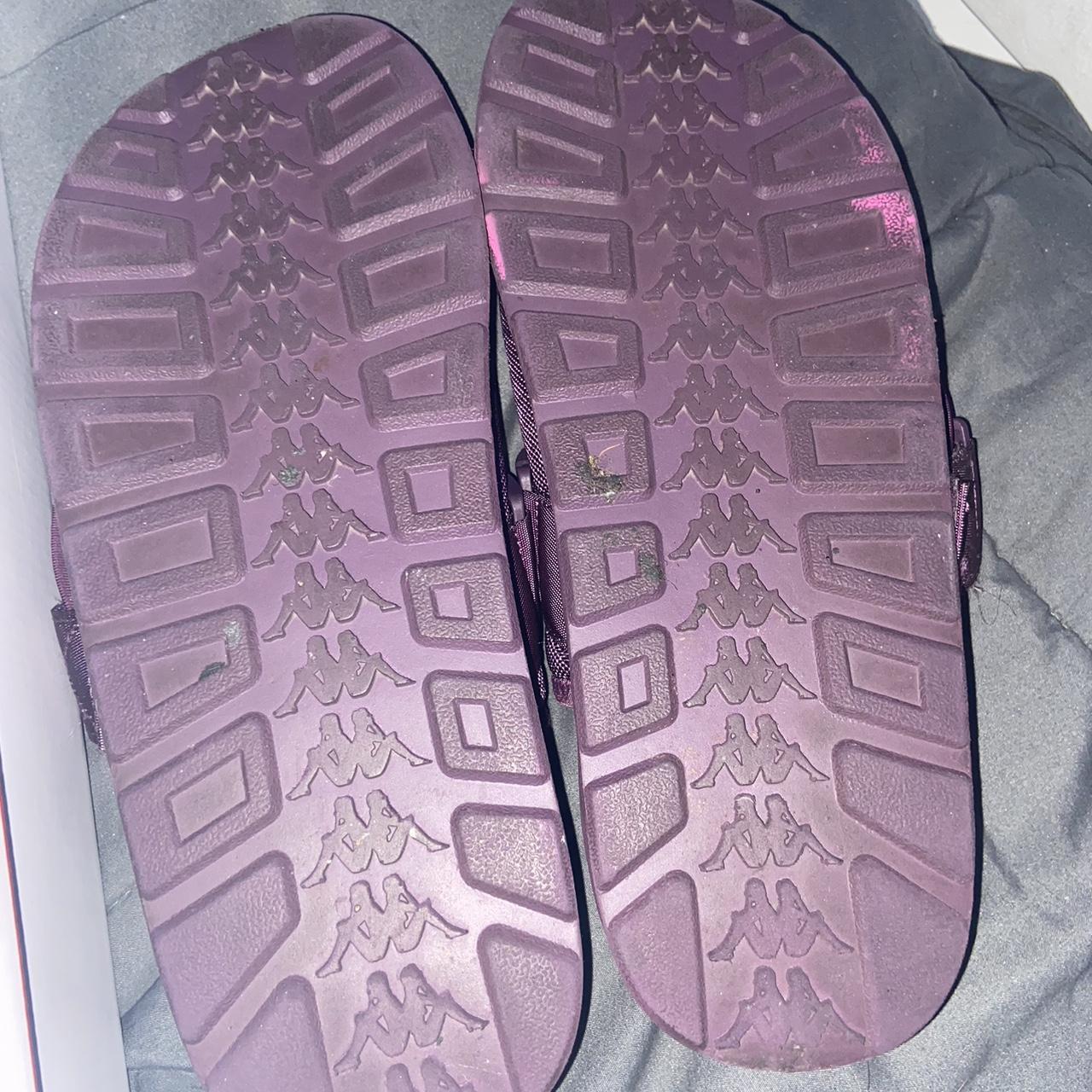 Purple & White Kappa Slides Brand New Size 12 -... - Depop