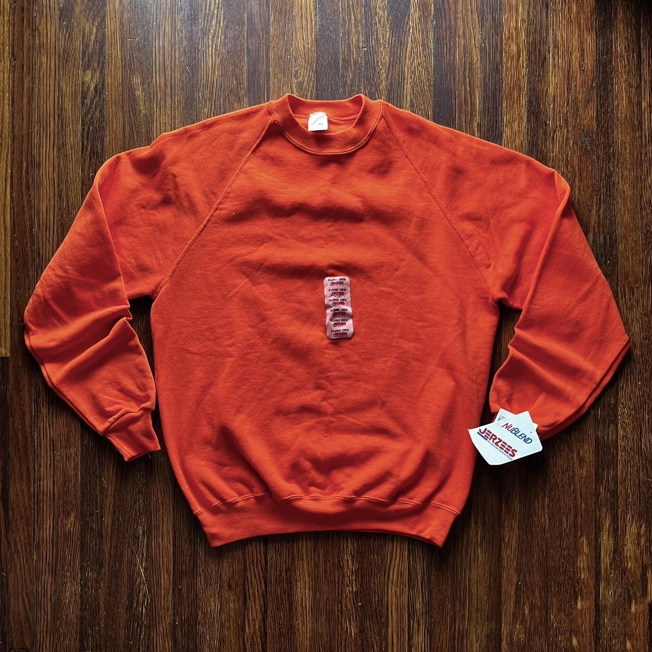 New VTG 90s Men Blank Jerzees 50/50 Red Sweater Sweatshirt (MED
