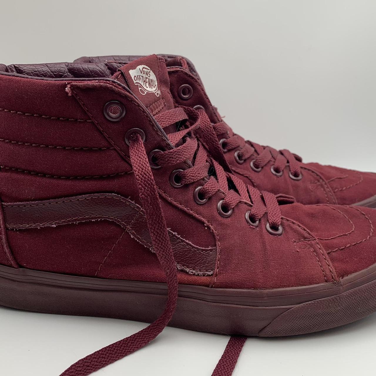 Maroon high top vans womens hotsell